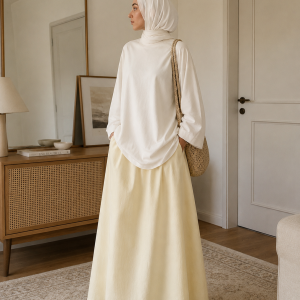 Jupe Amira Jaune pastel